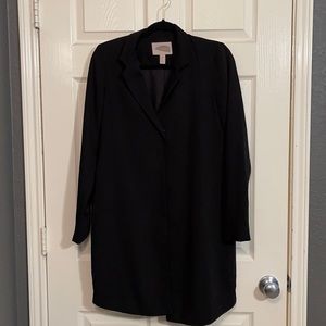 Black long line blazer